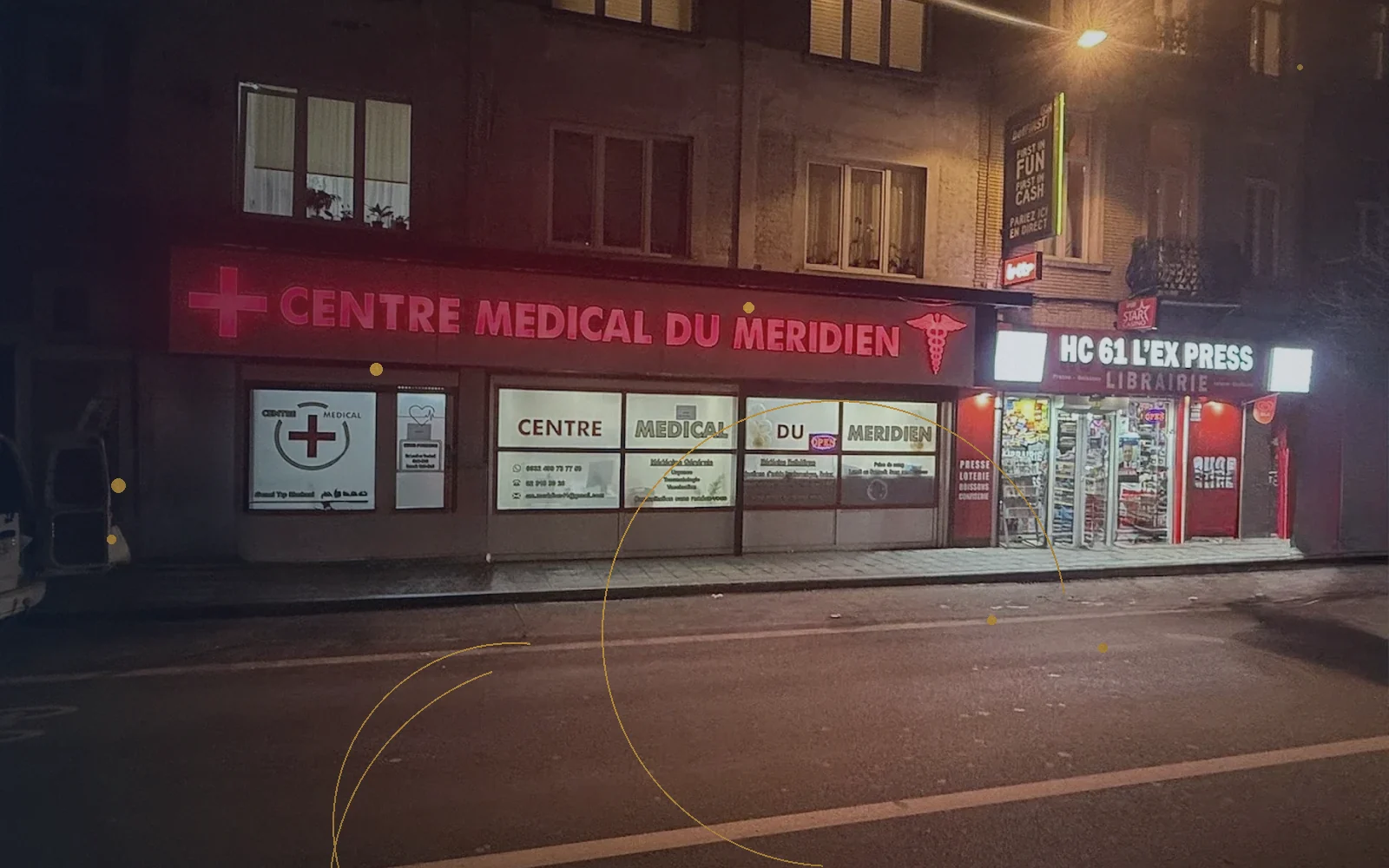 Façade et espaces du Centre Médical du Méridien